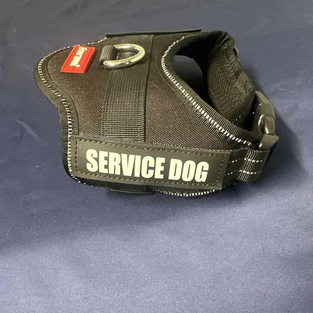 Fairwin XS Service Dog Adjustable Padded Nylon Harness, Black